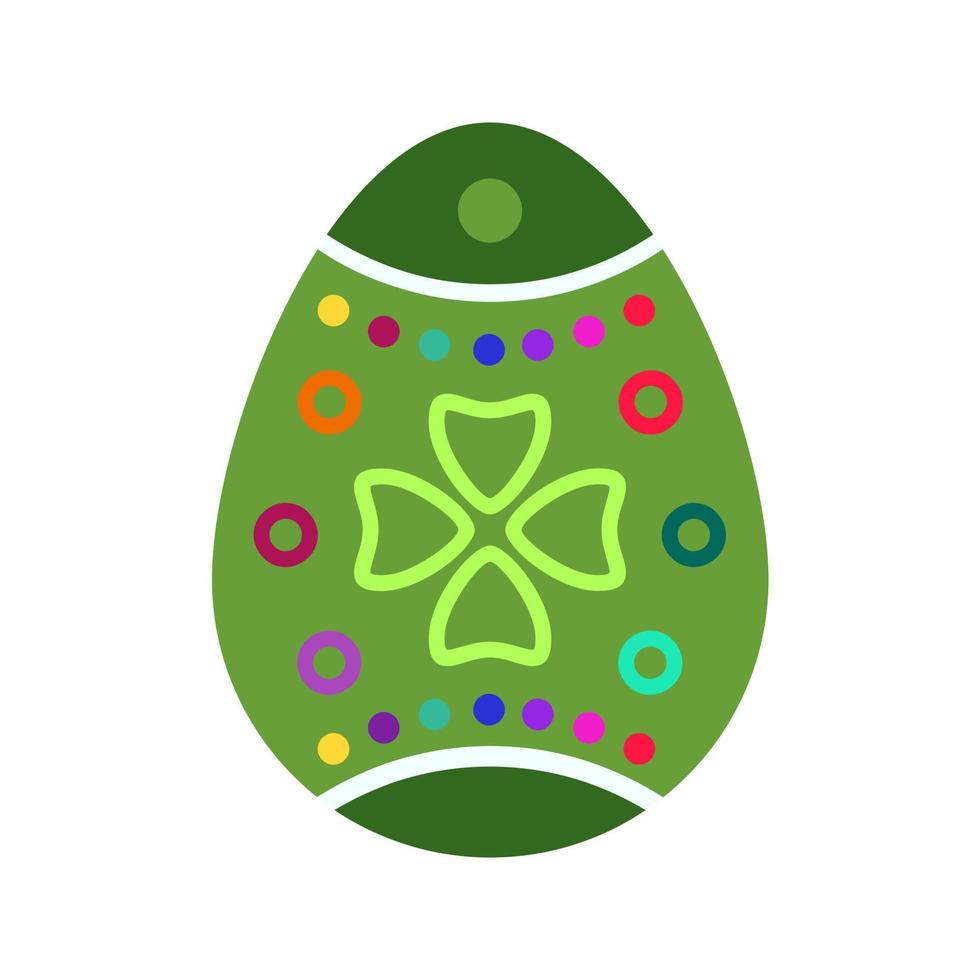 uovo di pasqua i piatto icona multicolore vettore