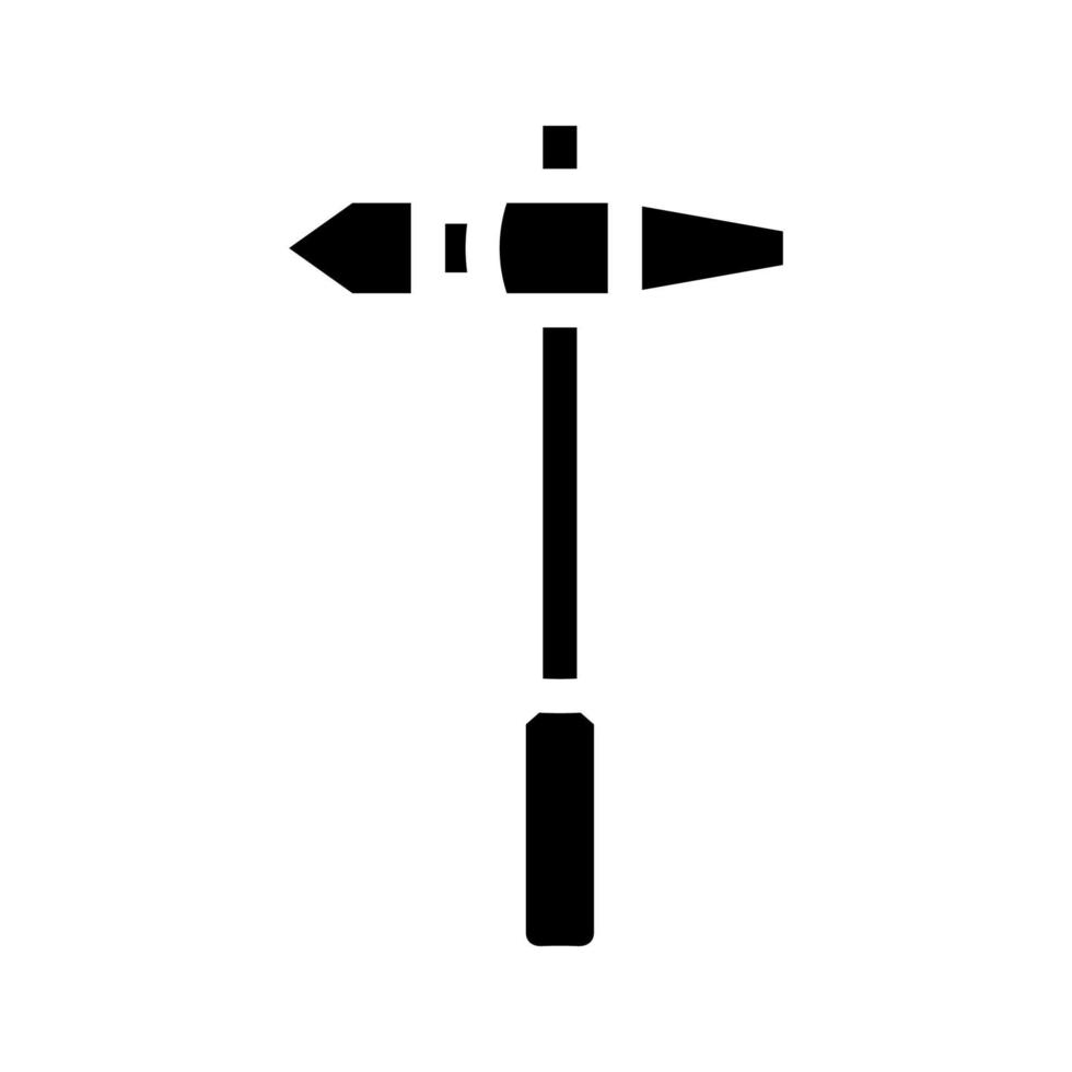illustrazione vettoriale dell'icona del glifo del martello di saldatura