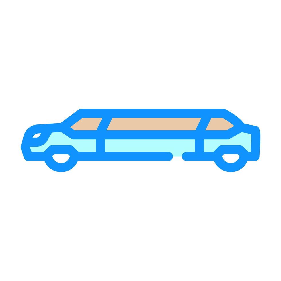 illustrazione vettoriale dell'icona del colore dell'auto limousine