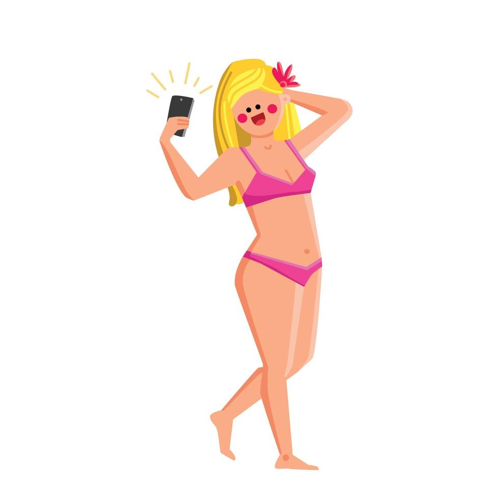 vettore di selfie mare spiaggia estate