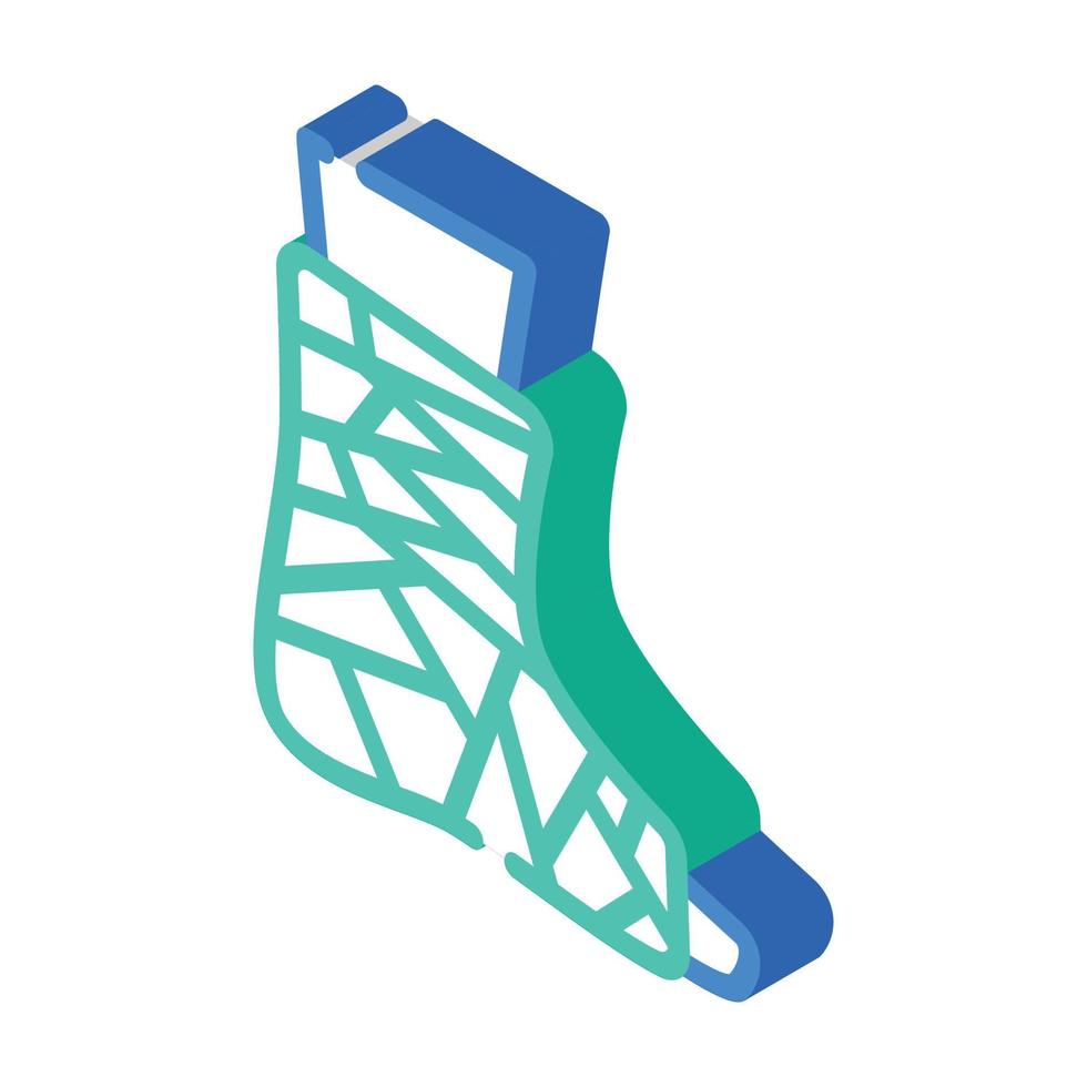 illustrazione isolata del vettore dell'icona isometrica della caviglia fasciata