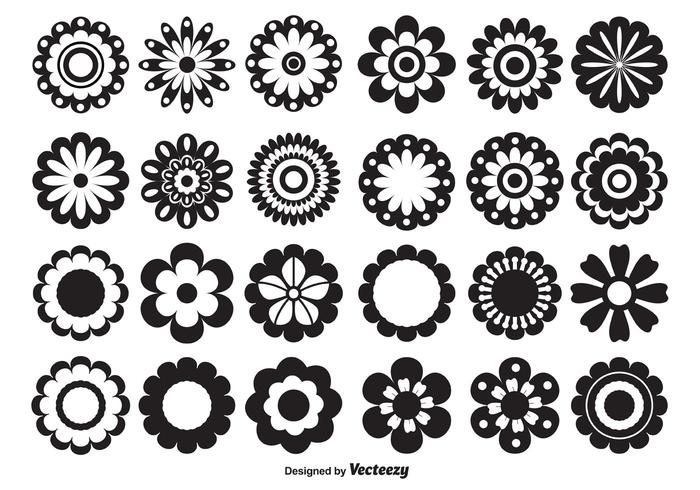 Forme di fiori vettoriali