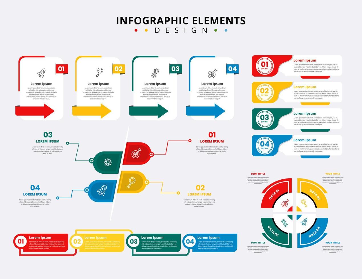 raccolta di elementi infografici creativi vettore