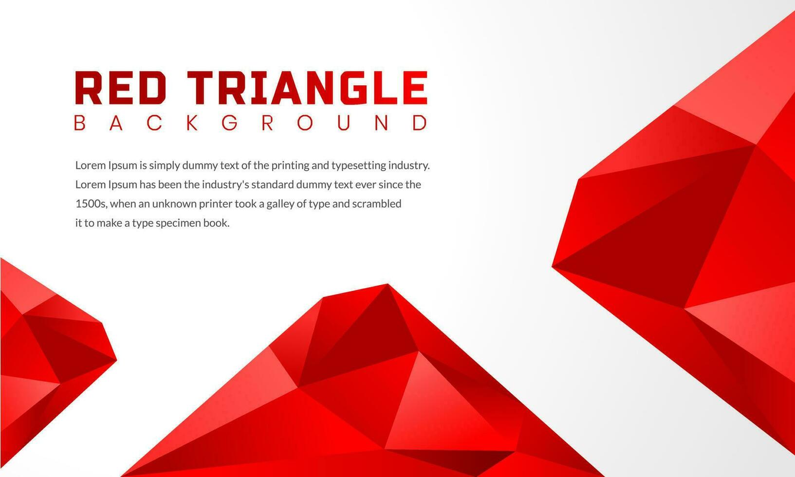 raccolta di sfondo di forme triangolari rosse vettore