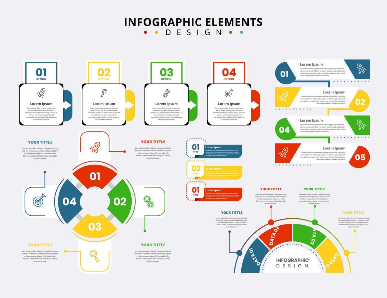 raccolta di elementi infografici creativi vettore