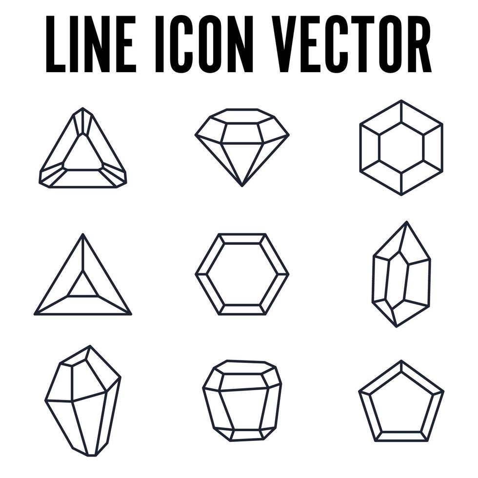 gemme gioielli e diamanti set icona simbolo modello per grafica e web design collezione logo illustrazione vettoriale