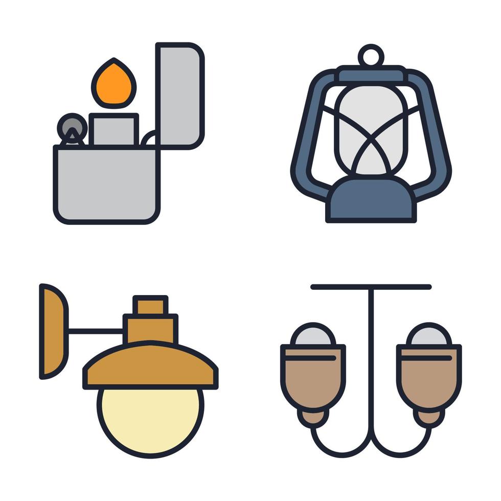 luci impostate icona simbolo modello per grafica e web design collezione logo illustrazione vettoriale