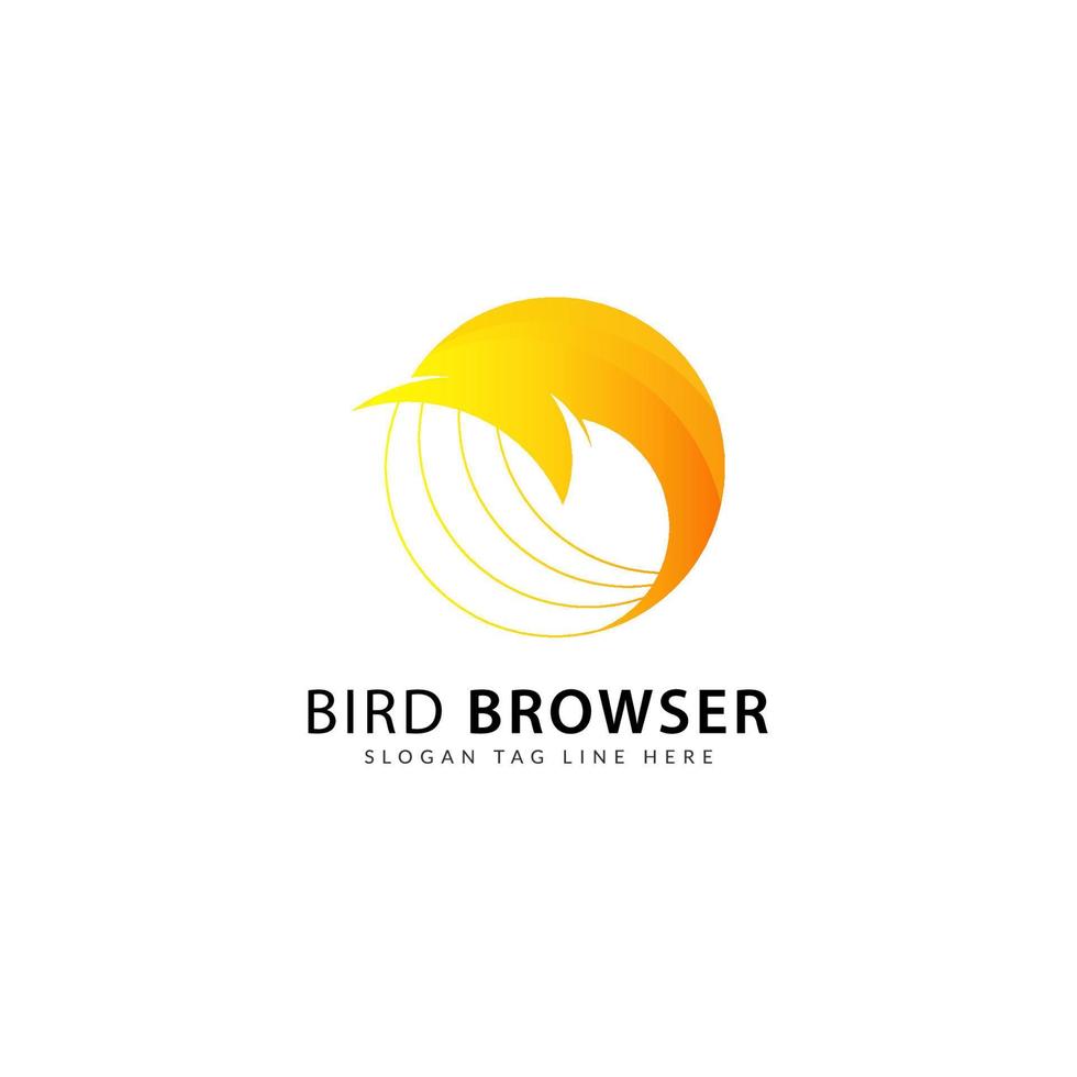 modello di logo del browser vettore