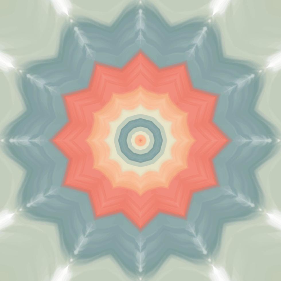 mandala di fiori di caleidoscopio. illustrazione vettoriale. mosaico colorato vettoriale
