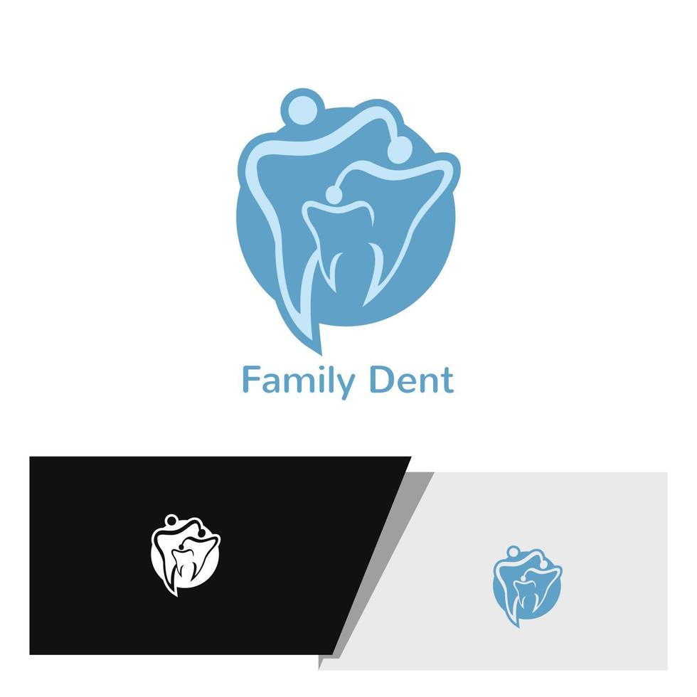 logo o pittogramma della famiglia dei denti vettore