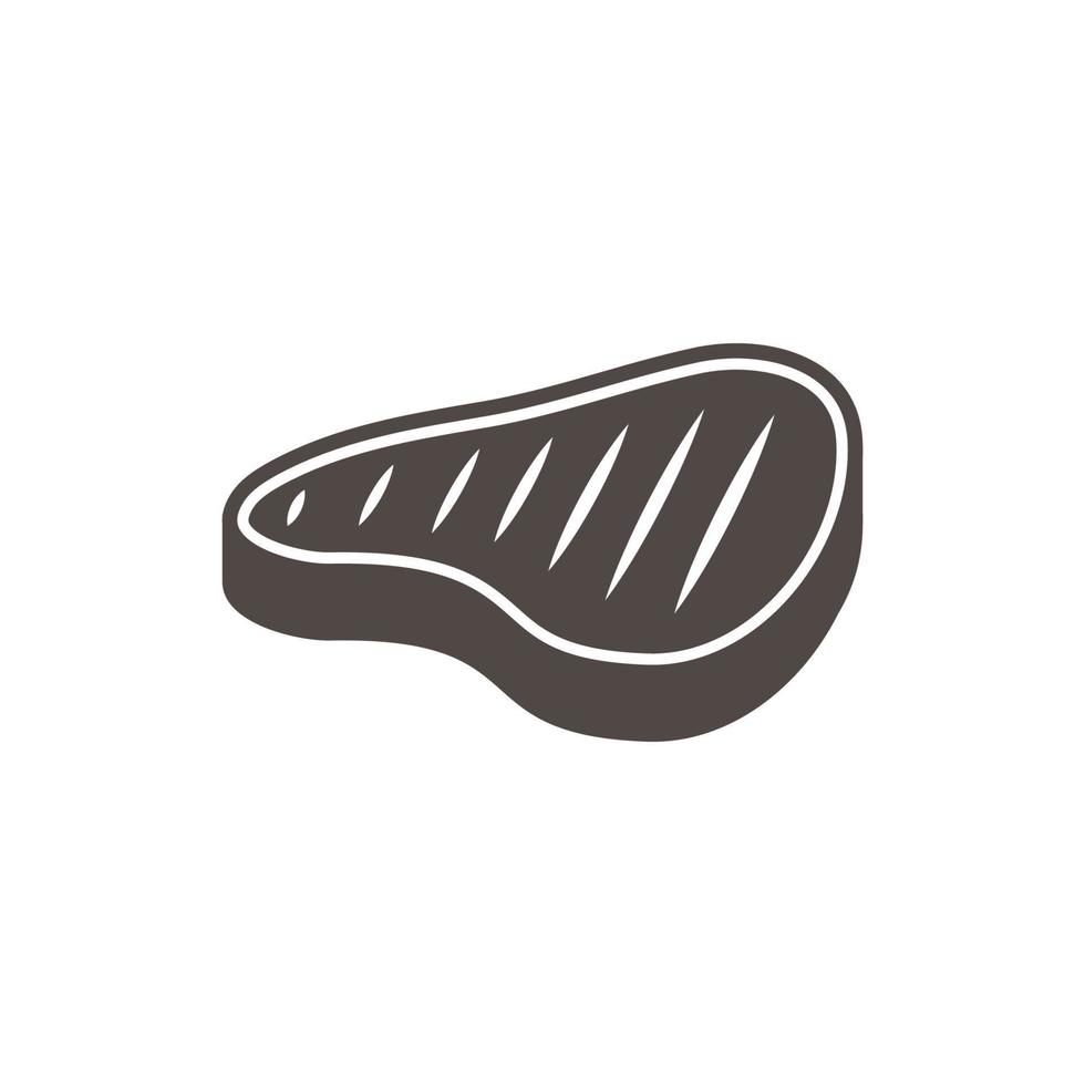 bistecca logo icona disegno vettoriale