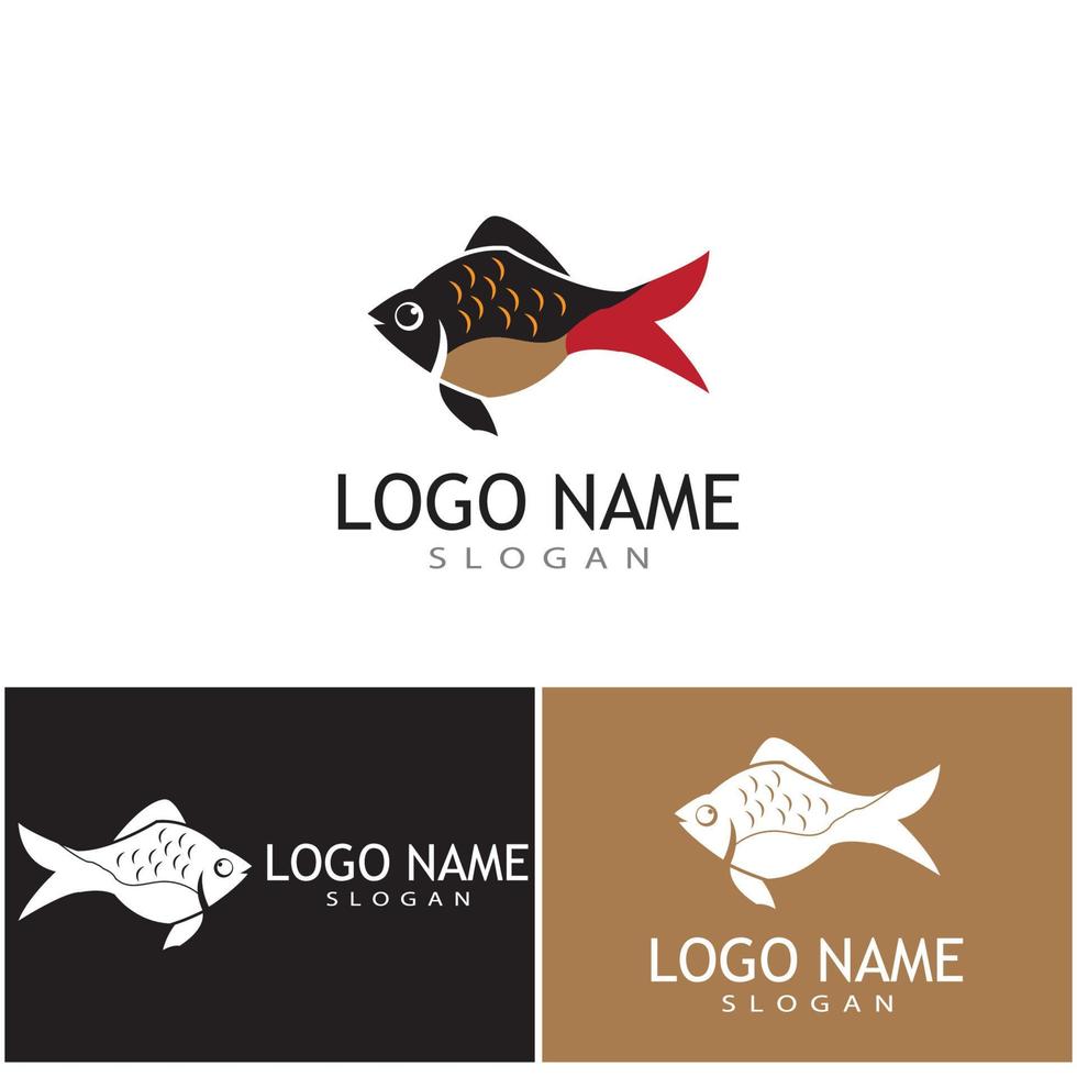 modello di logo di pesce. simbolo di vettore creativo