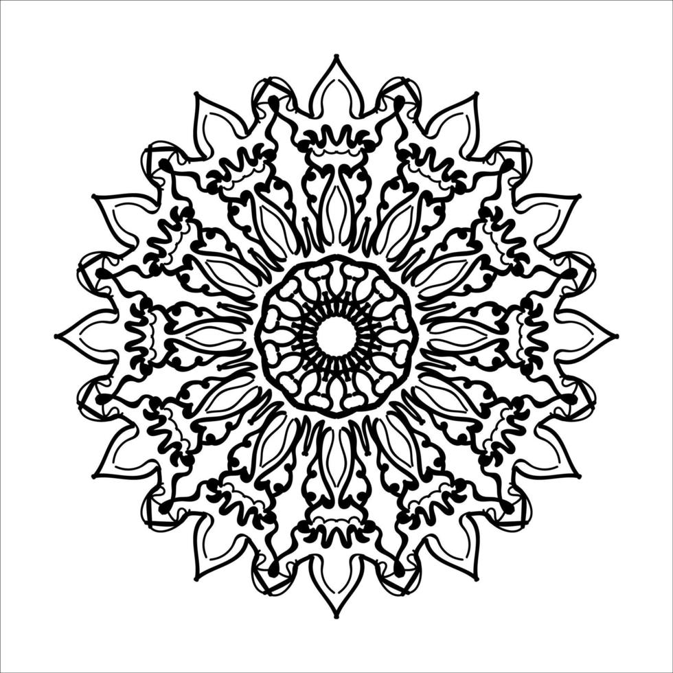 mandala disegnato a mano. decorazione in ornamento etnico orientale doodle. vettore