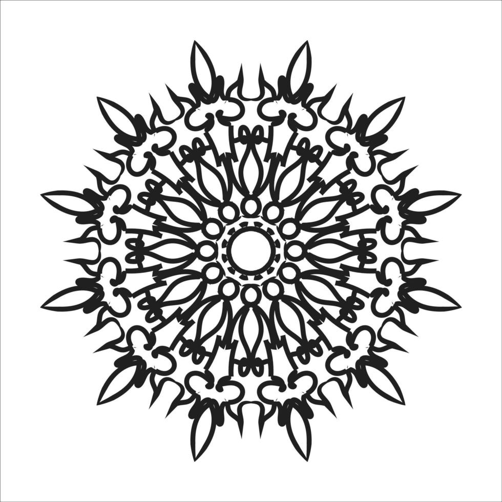 mandala disegnato a mano. decorazione in ornamento etnico orientale doodle. vettore