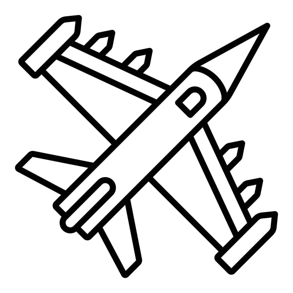 stile dell'icona del jet dell'esercito vettore