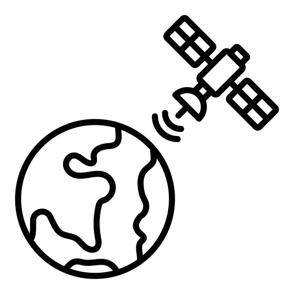 stile icona satellite terra vettore