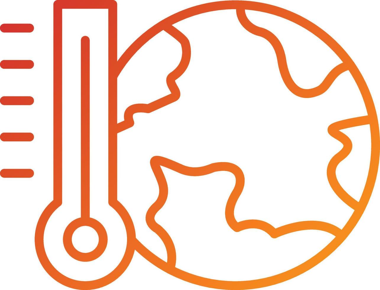 stile icona del riscaldamento globale vettore