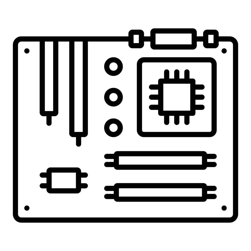 stile icona della scheda madre vettore