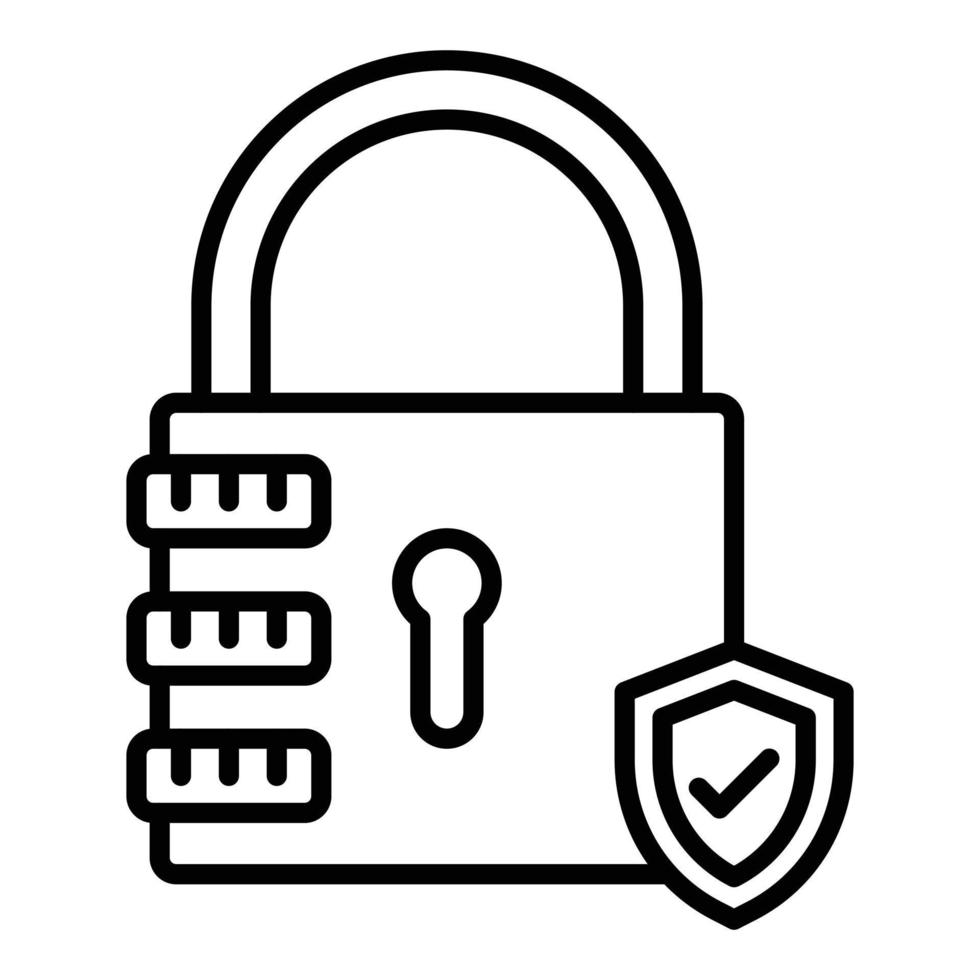stile icona bloccato con password vettore
