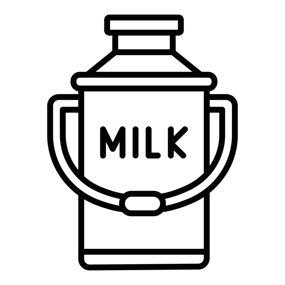 stile icona secchio latte vettore