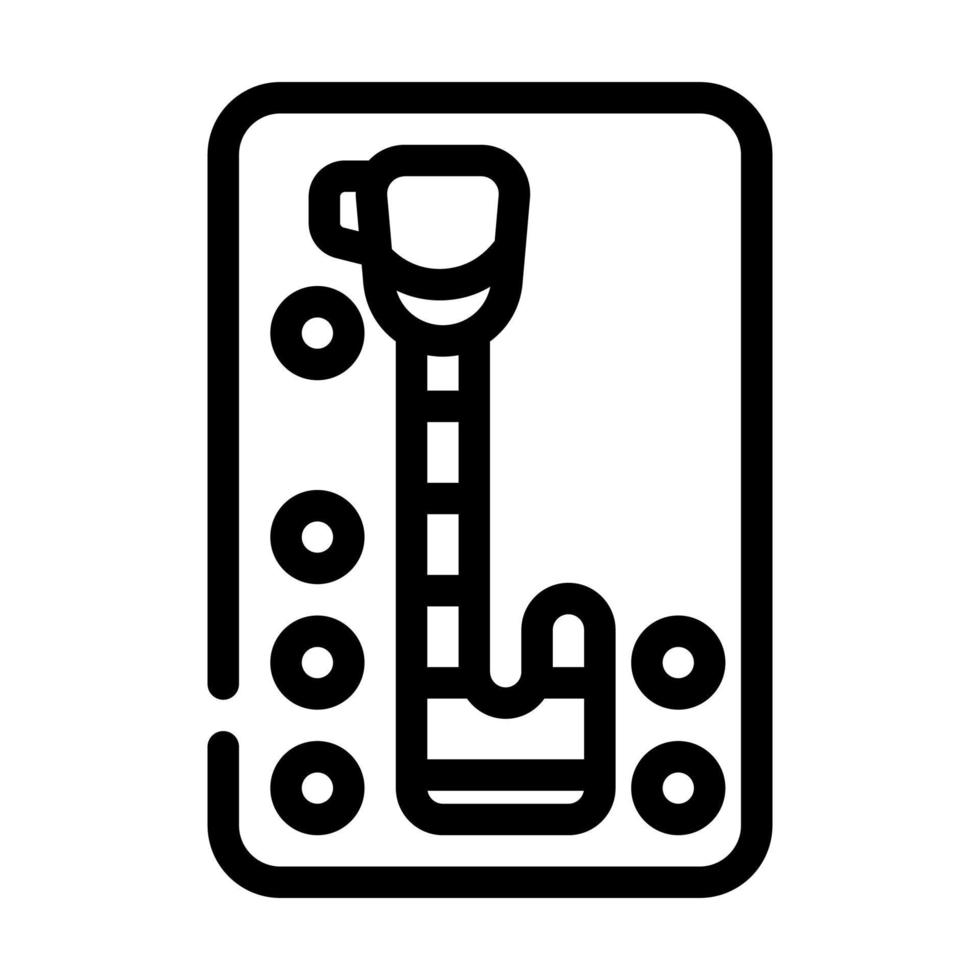 illustrazione vettoriale dell'icona della linea dell'auto del cambio automatico