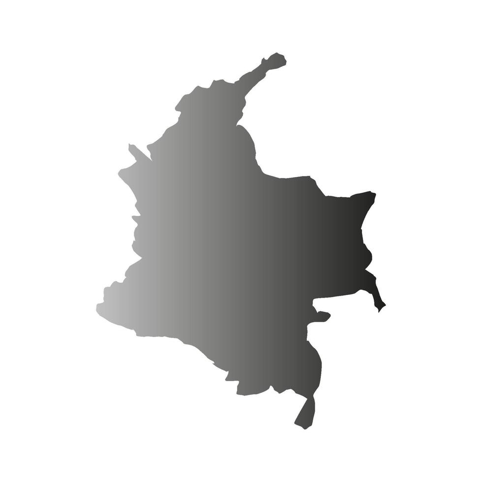 mappa della Colombia illustrata su sfondo bianco vettore