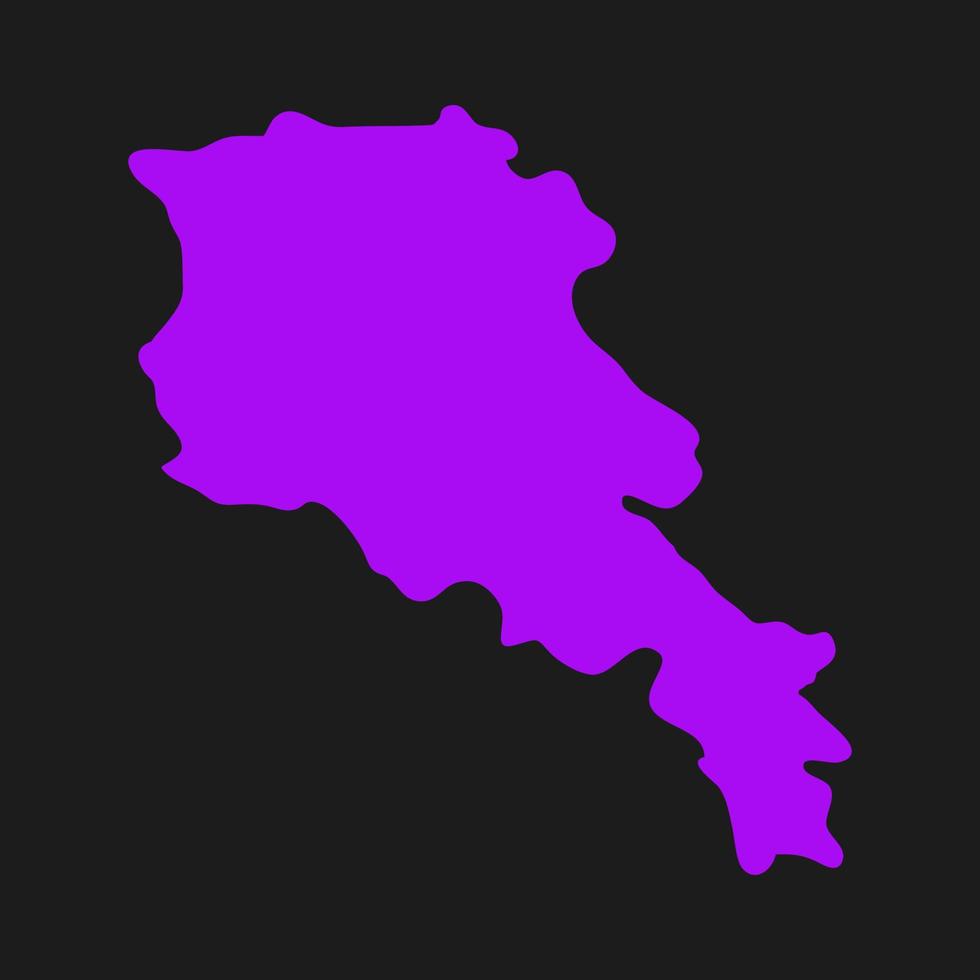 mappa dell'armenia illustrata su sfondo bianco vettore