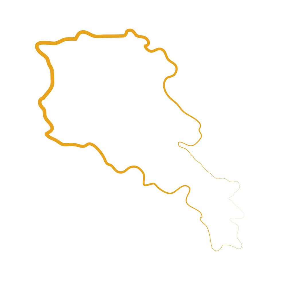 mappa dell'armenia illustrata su sfondo bianco vettore