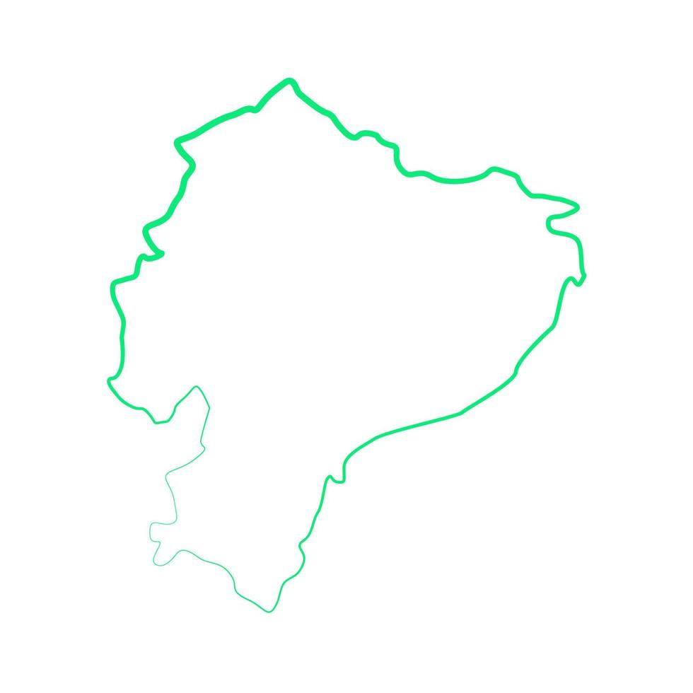 mappa dell'ecuador illustrata su sfondo bianco vettore