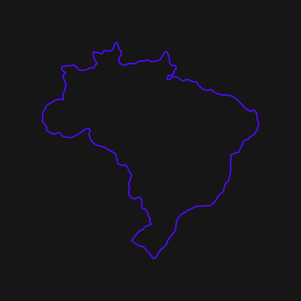 mappa del brasile illustrata su sfondo bianco vettore