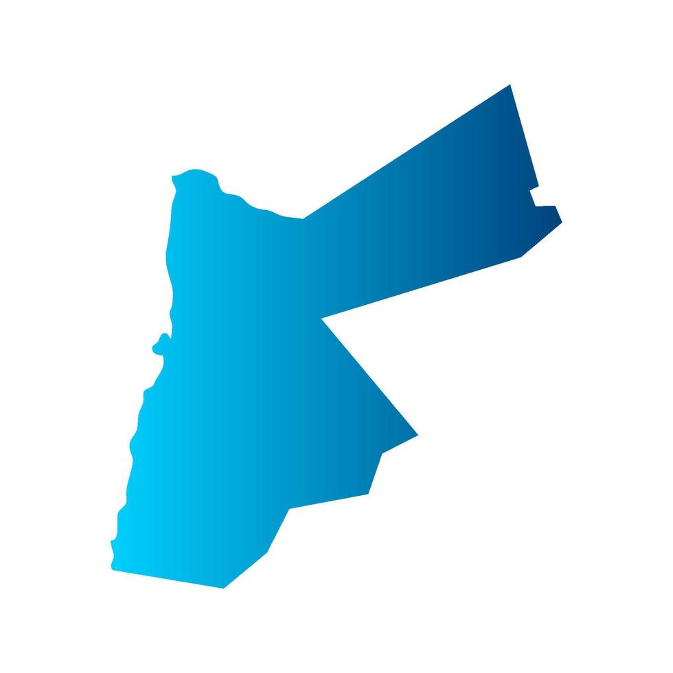 mappa della giordania illustrata su sfondo bianco vettore