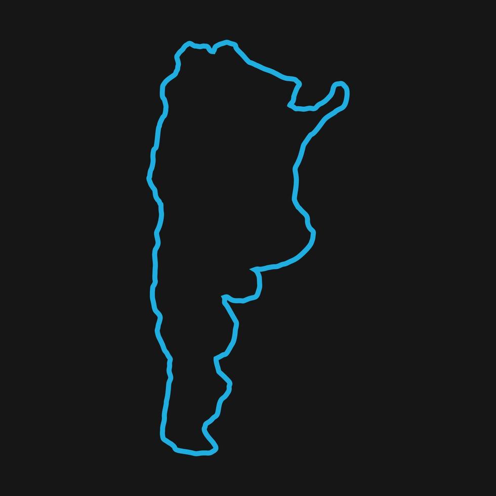 mappa dell'argentina illustrata su sfondo bianco vettore