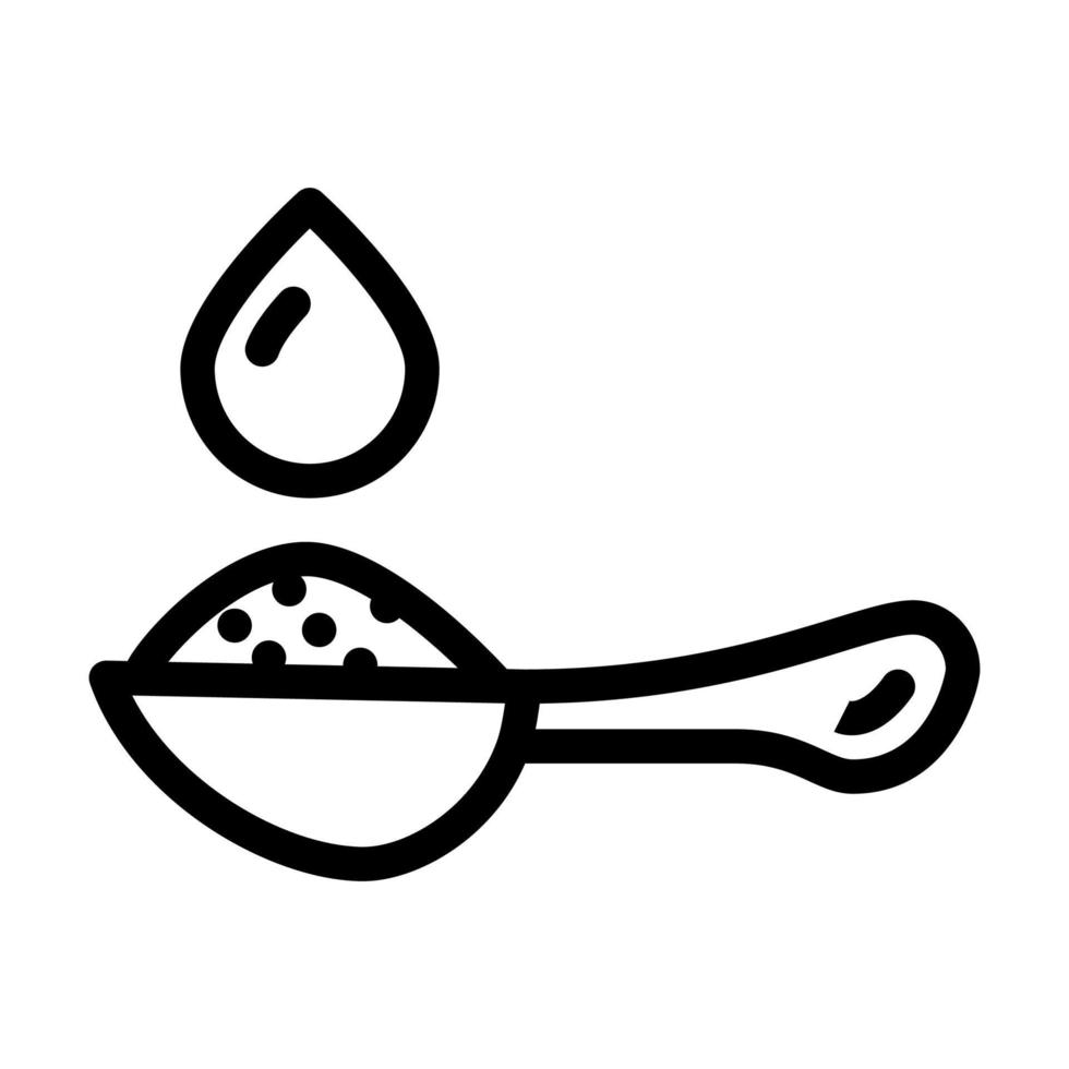 illustrazione vettoriale dell'icona della linea di aceto e soda