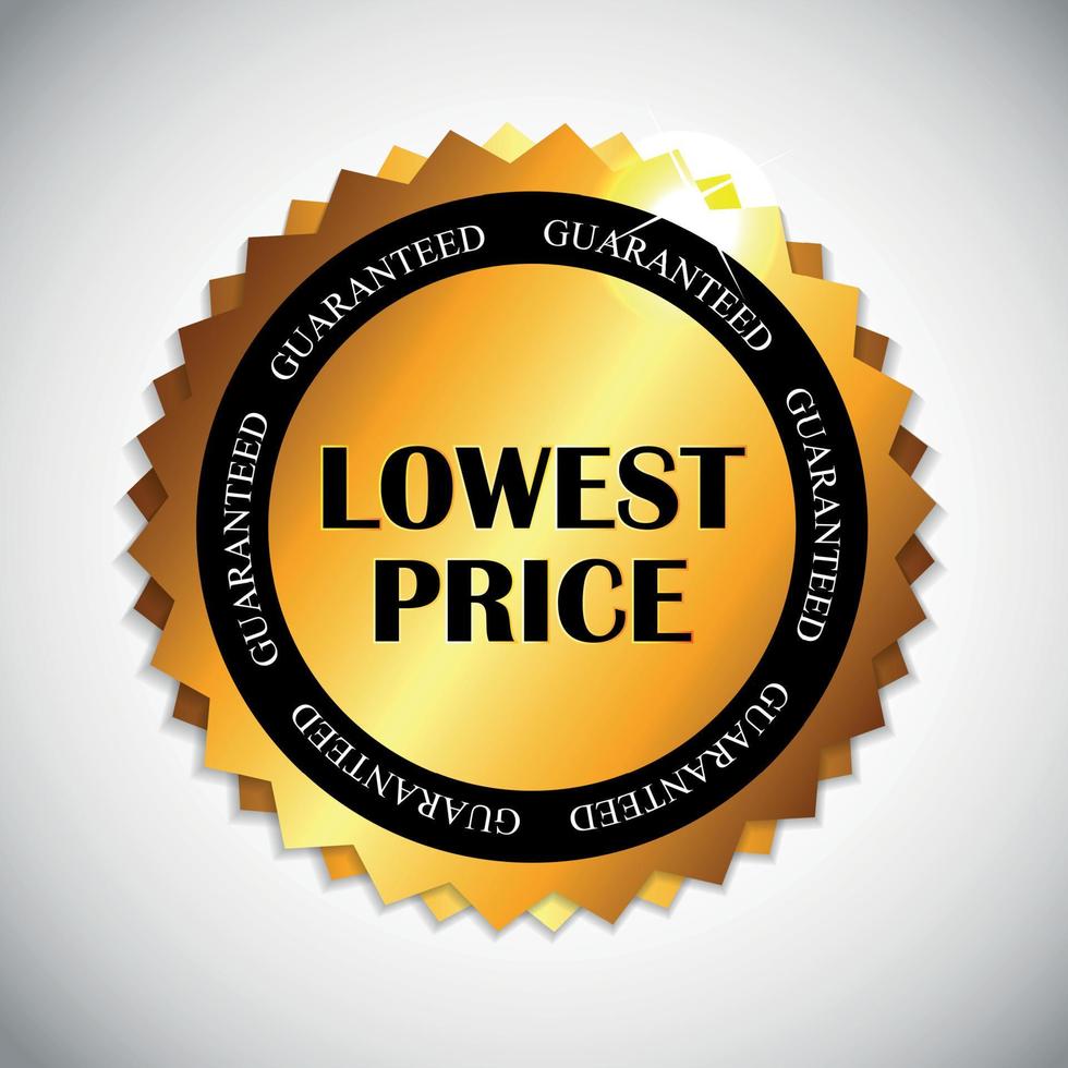 illustrazione vettoriale dell'etichetta del prezzo più basso