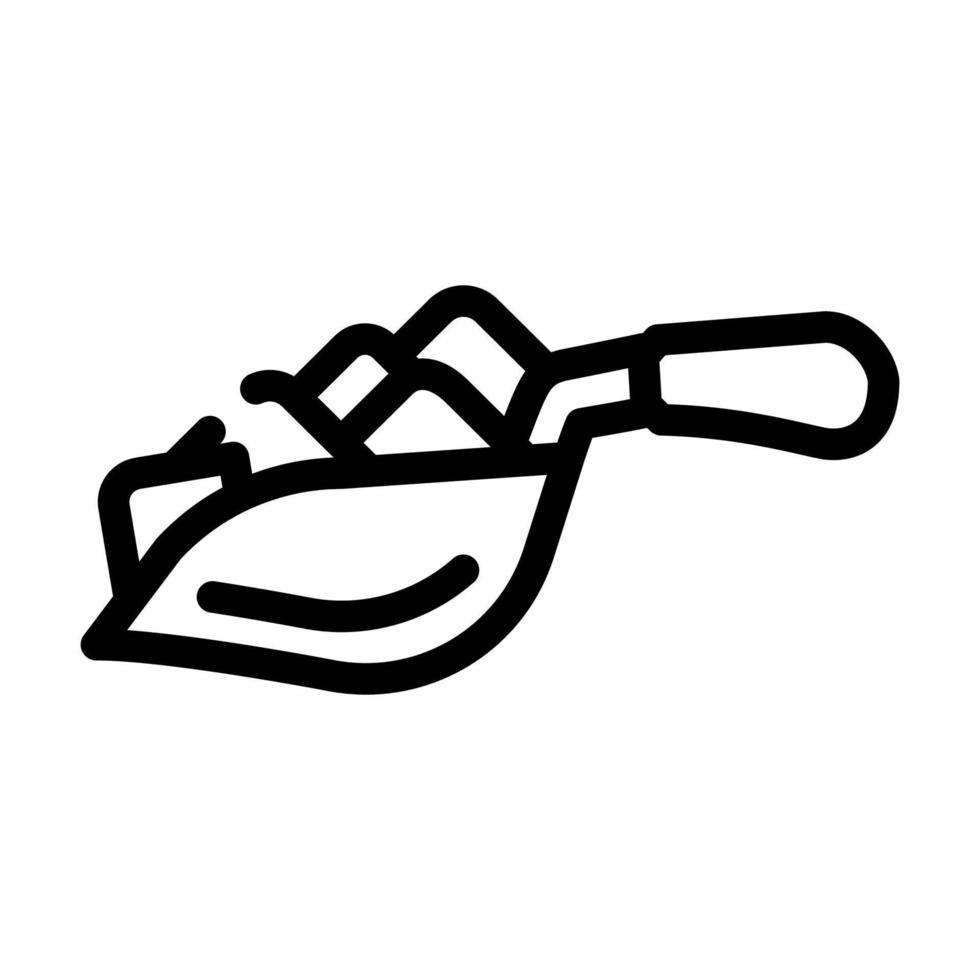 illustrazione vettoriale dell'icona della linea del barista con cucchiaio di ghiaccio