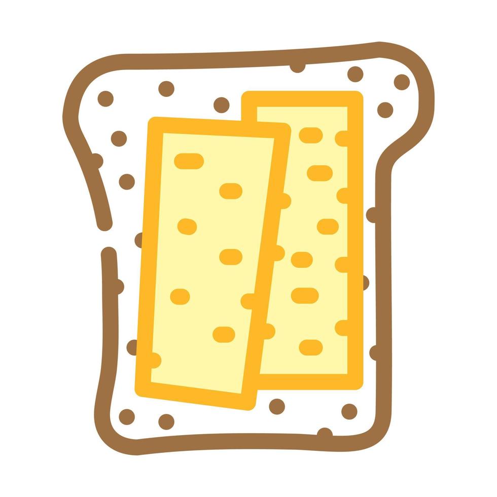 illustrazione vettoriale dell'icona del colore del formaggio burro