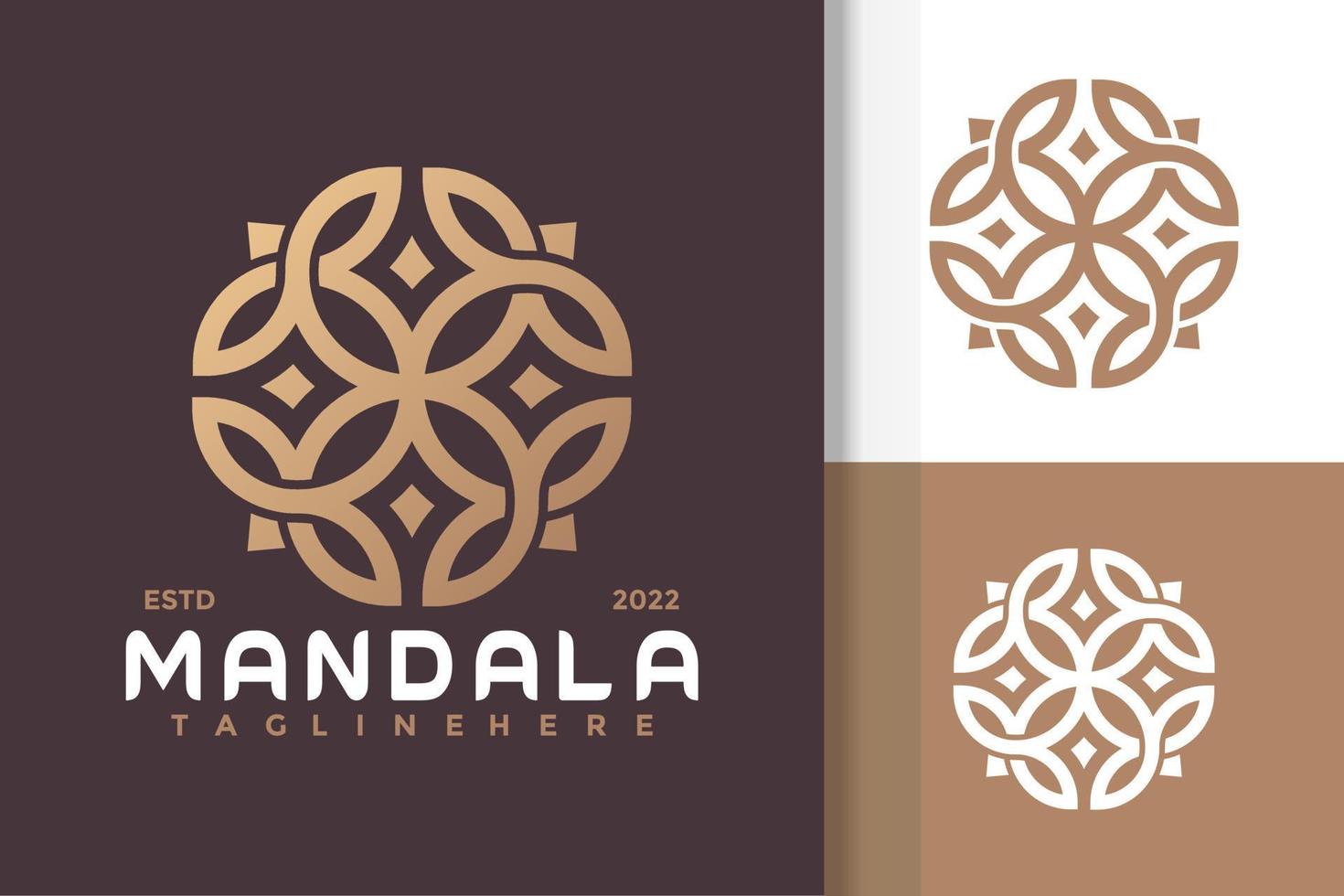 modello vettoriale di lusso elegante mandala cosmetico logo design