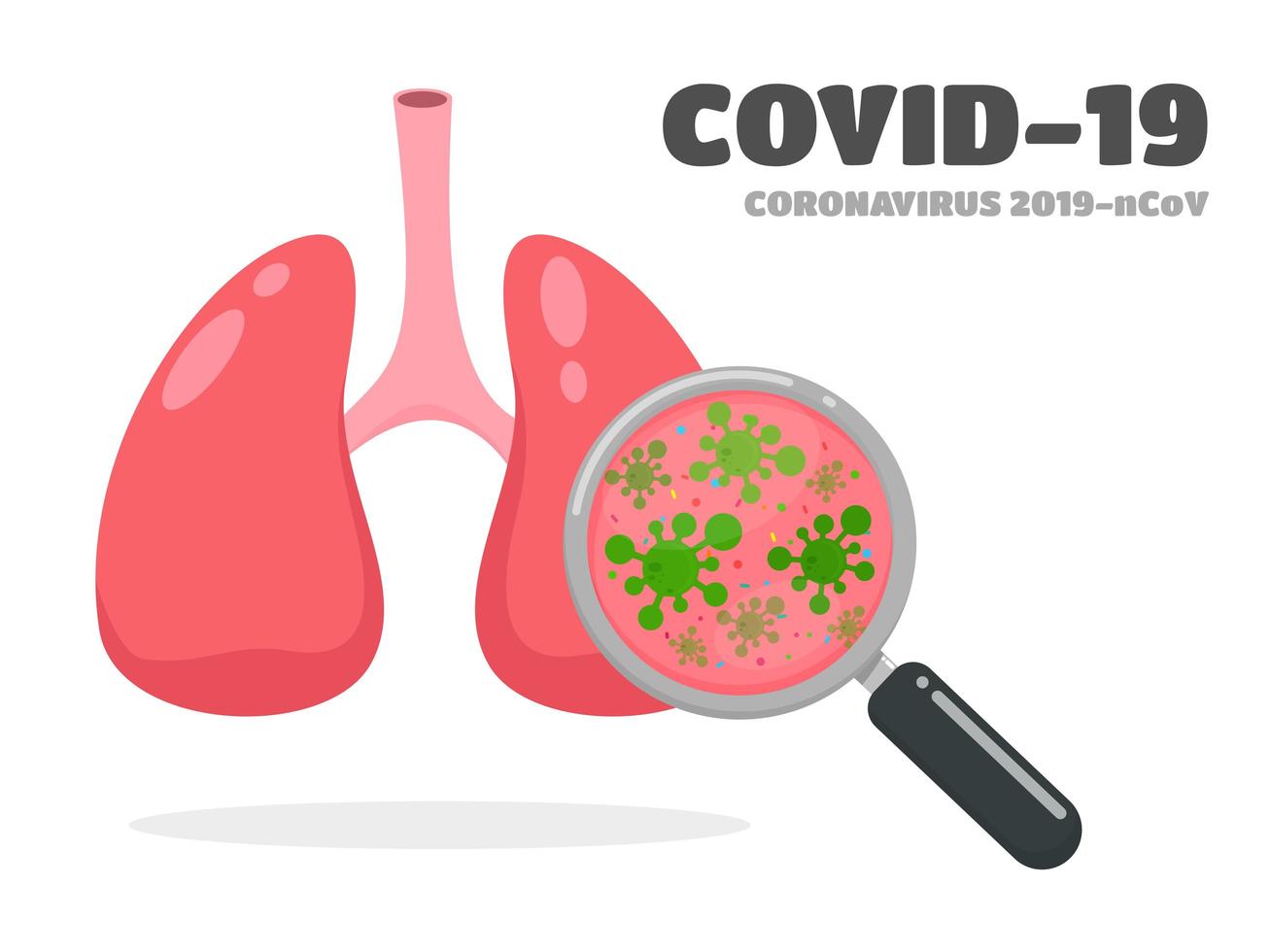 polmoni covid-19 o coronavirus vettore