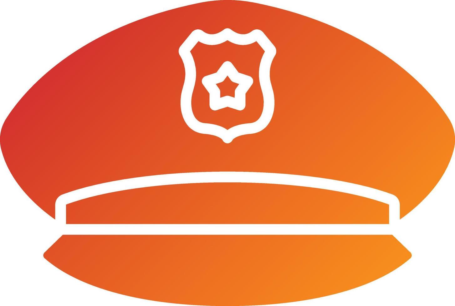 stile dell'icona del cappello della polizia vettore