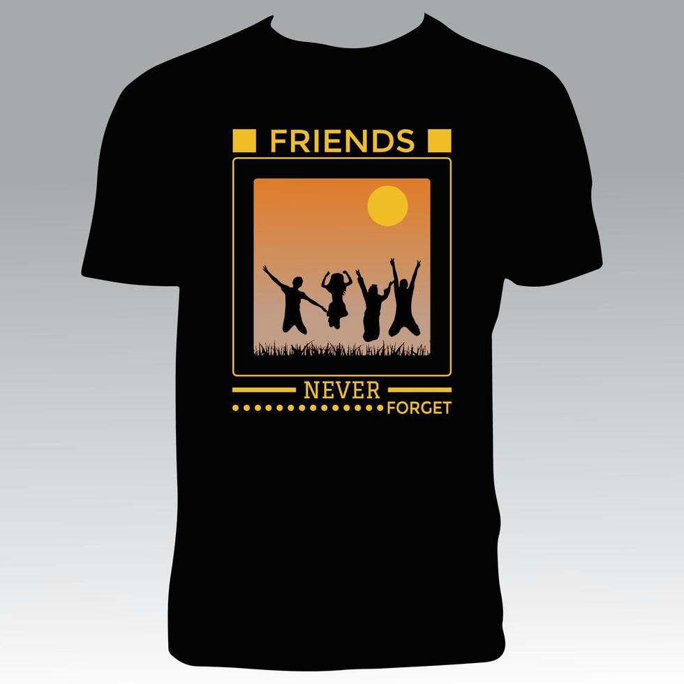 amicizia per sempre t-shirt design vettore