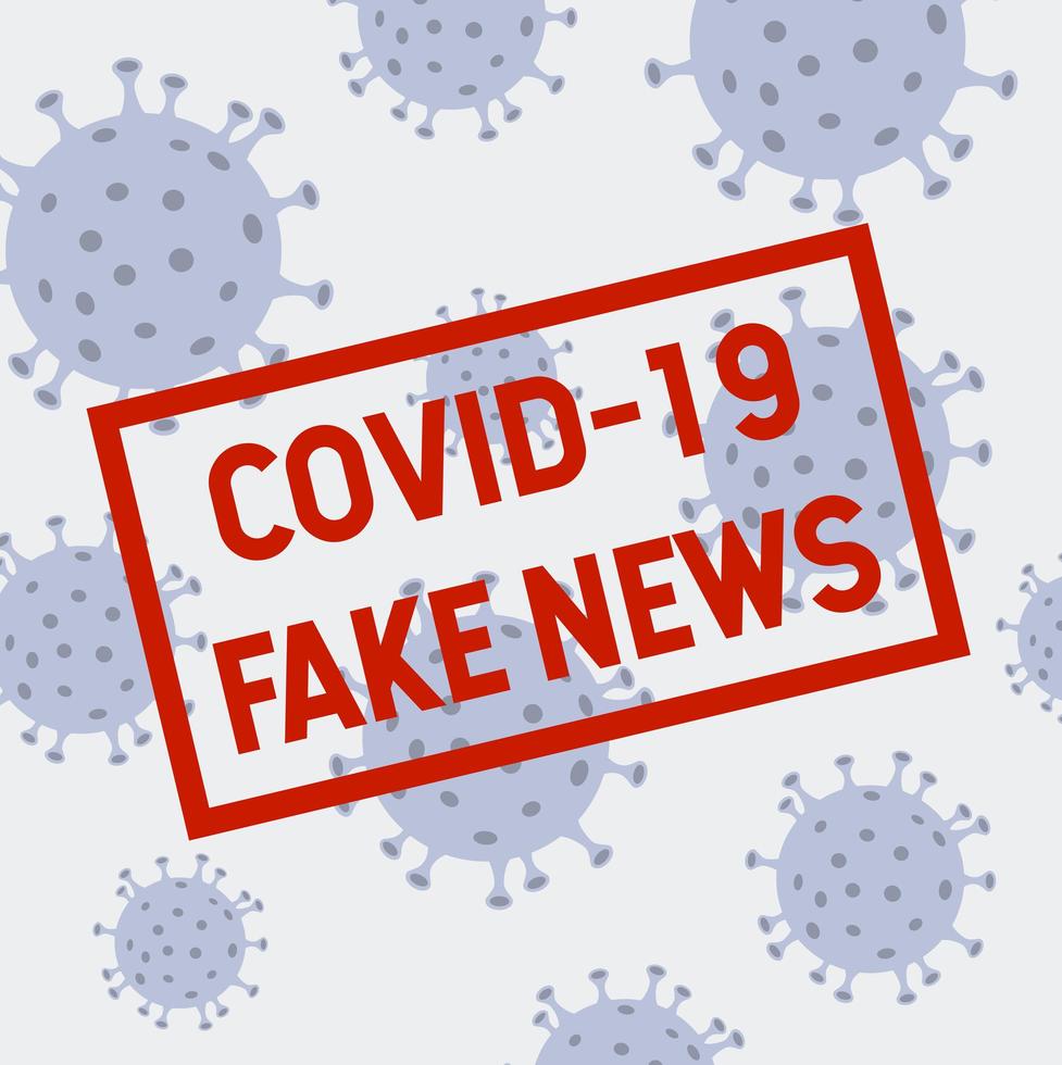 coronavirus design di poster di notizie false vettore