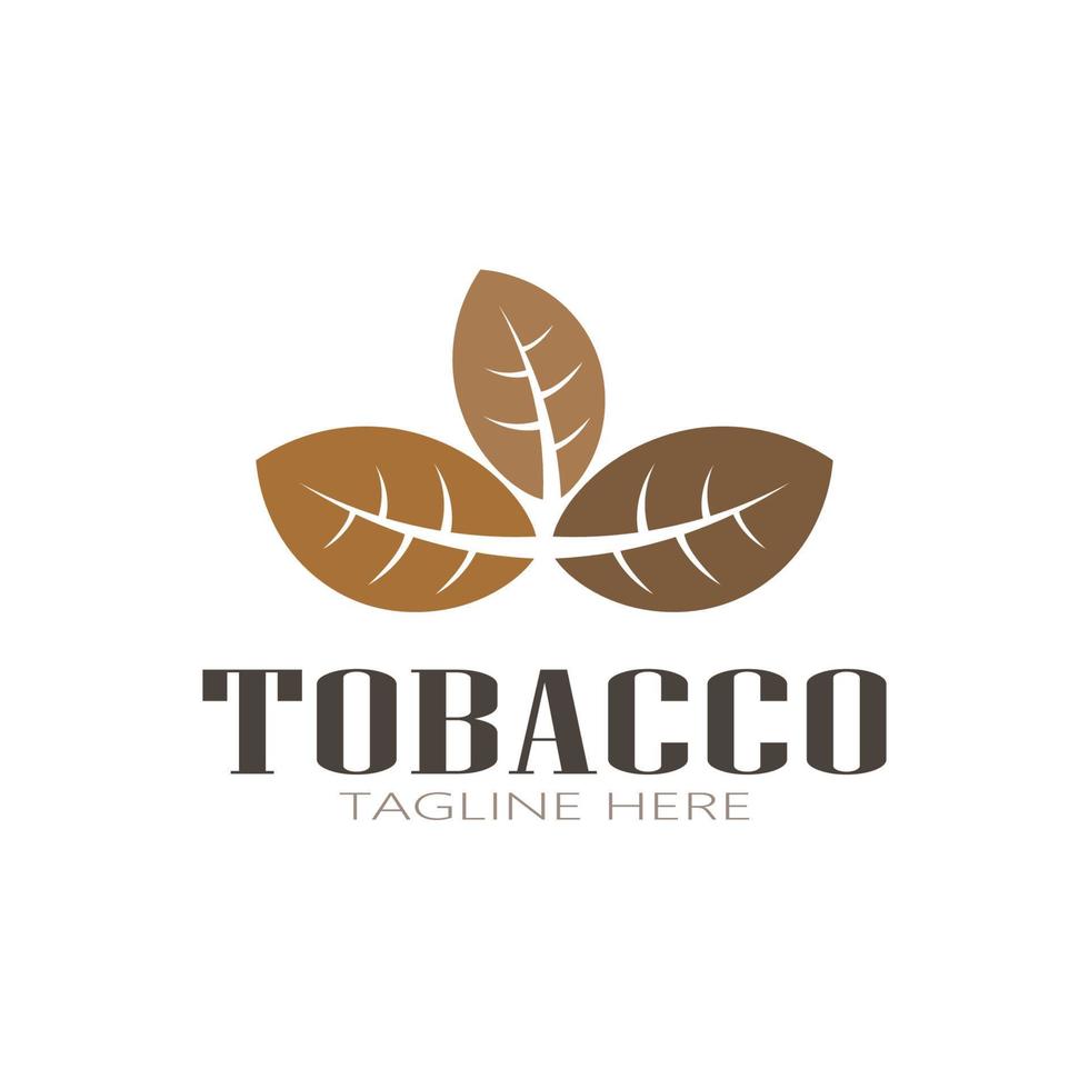 logo foglia di tabacco, campo di tabacco e vettore di progettazione del modello di logo di sigaretta di tabacco