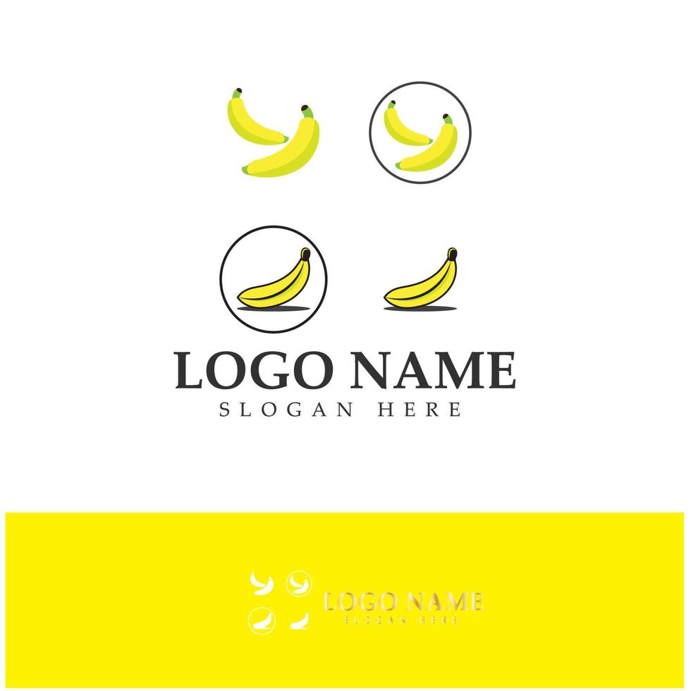 vettore di disegno dell'icona del logo della frutta della banana