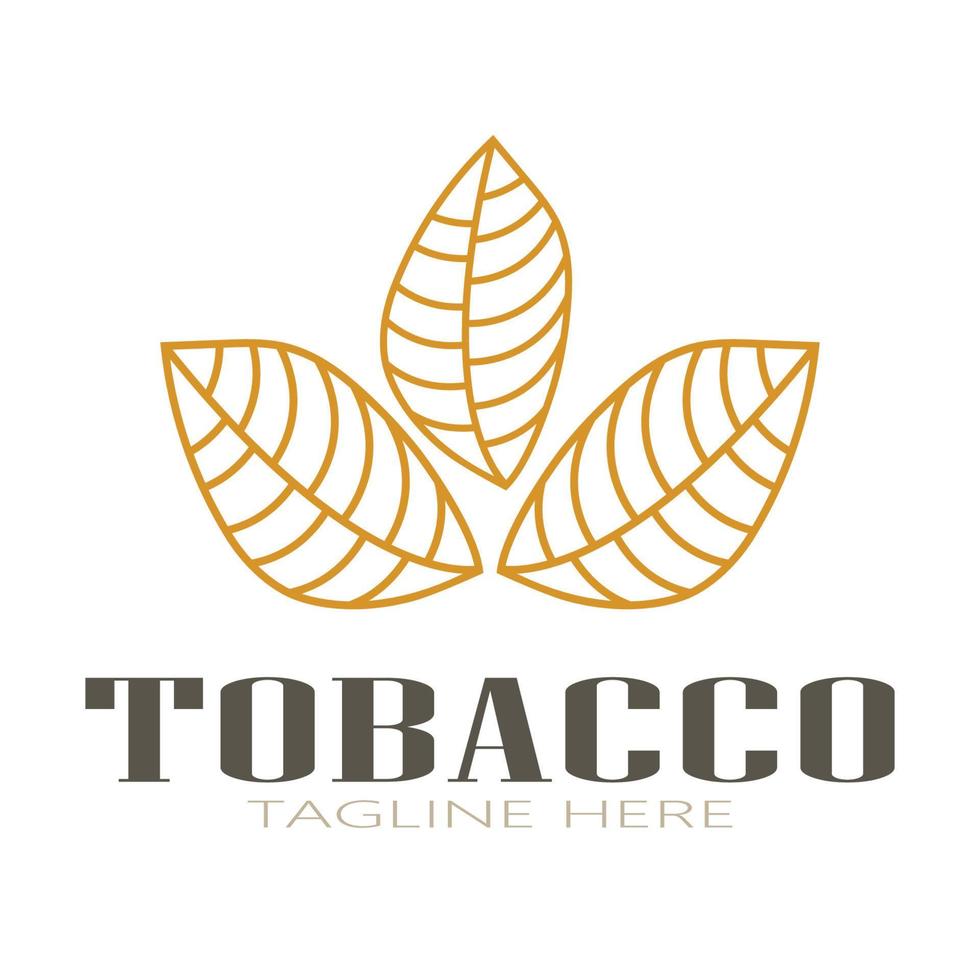 logo foglia di tabacco, campo di tabacco e vettore di progettazione del modello di logo di sigaretta di tabacco