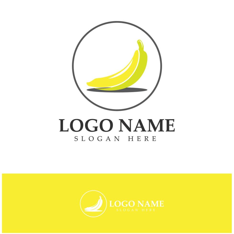 vettore di disegno dell'icona del logo della frutta della banana