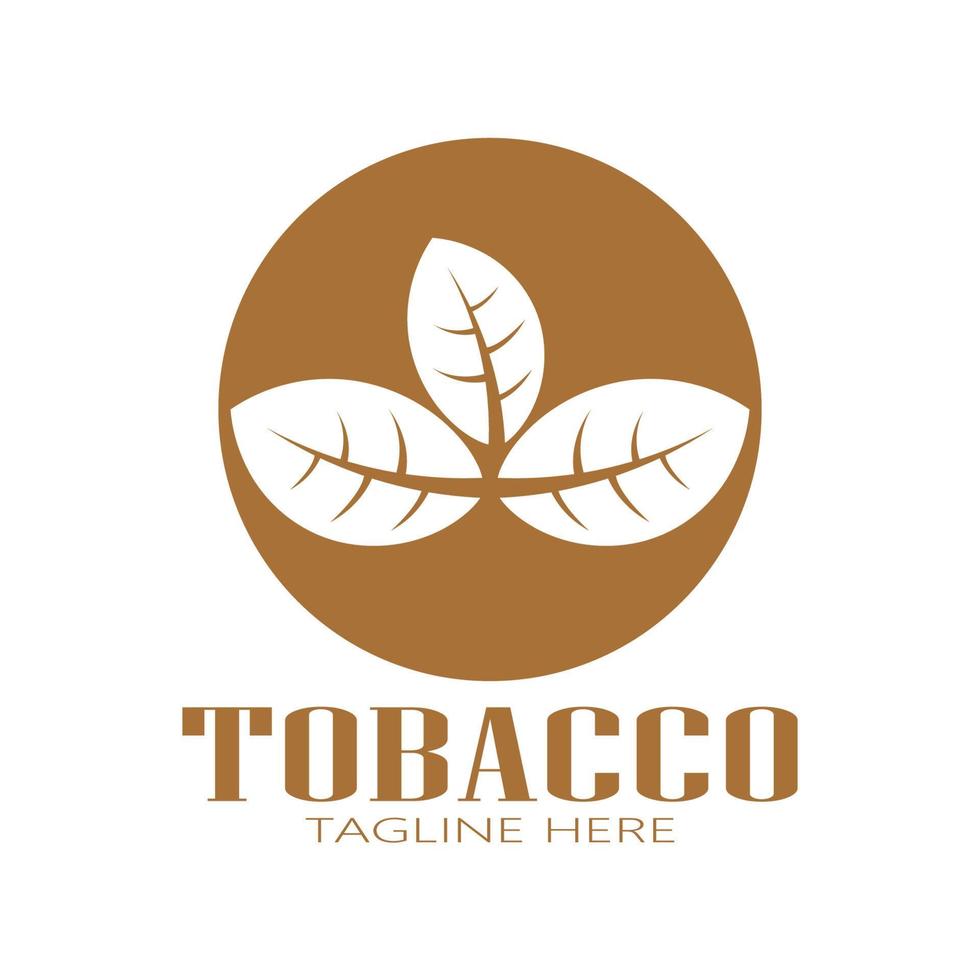 logo foglia di tabacco, campo di tabacco e vettore di progettazione del modello di logo di sigaretta di tabacco