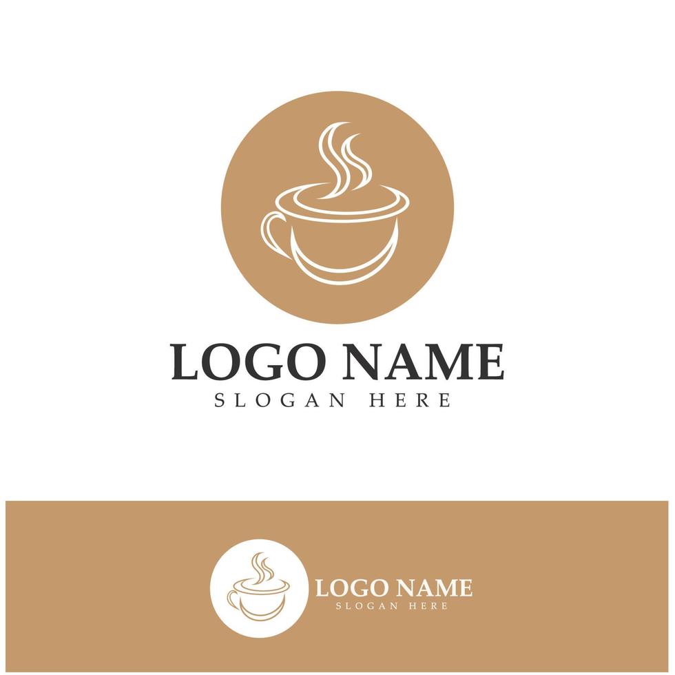 vettore di progettazione del modello di logo della tazza di caffè