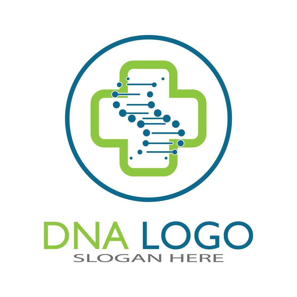 dna vector logo design template.modern medical logotype.laboratorio scienza icona simbolo.colorato farmacologia segno-vettore