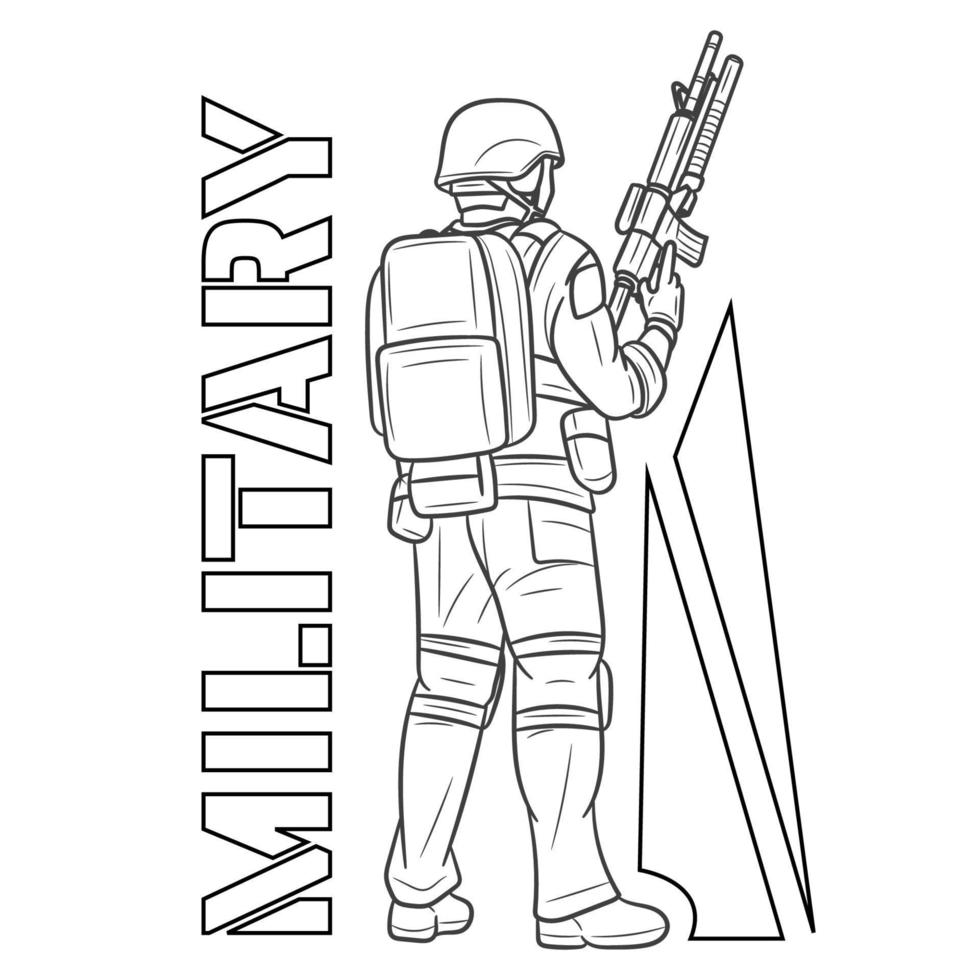 illustrazione vettoriale dell'esercito