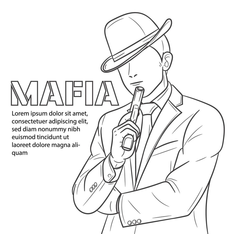 illustrazione vettoriale della mafia